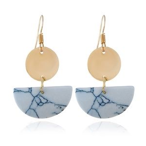 MONICA | Marble Statement Drop Earrings